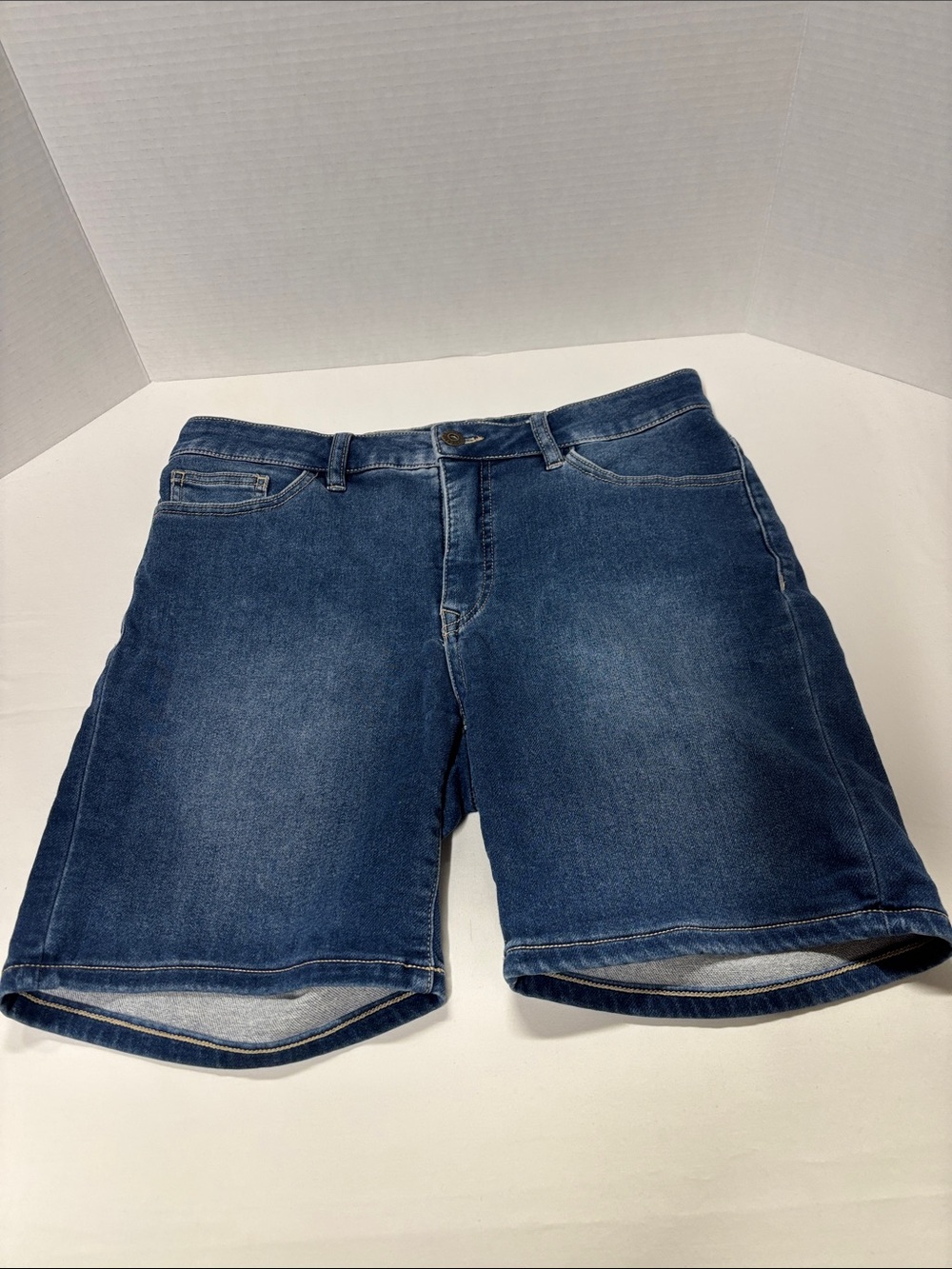 Parasuco Women's Denim Bermuda Shorts - Dark Blue